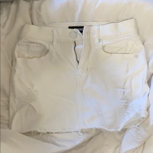 Express White Mini Jean Skirt Size 0